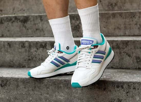 SAVE ON SHOES - ADIDAS ULTRA TECH OG WHITE, REAL LILAC & CORE BLACK!