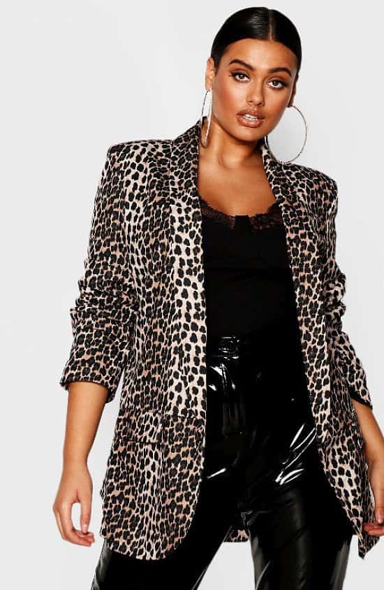 SAVE £15.00 - Plus Leopard Tailored Blazer!