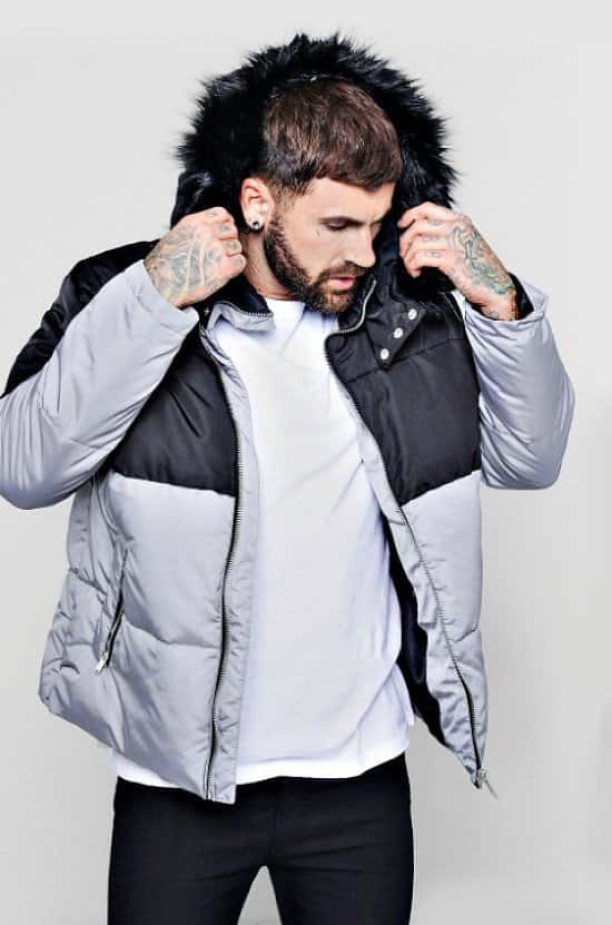 UP TO 60% OFF SALE - Inc. COLOUR BLOCK PUFFER WITH FAUX FUR TRIM HOOD, GET 56% OFF!