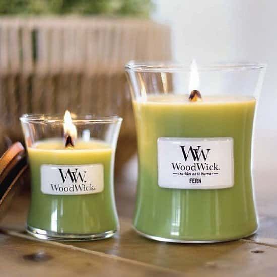 SAVE UP TO 30% ON CANDLES & HOME - WoodWick Ellipse Candle Fern!