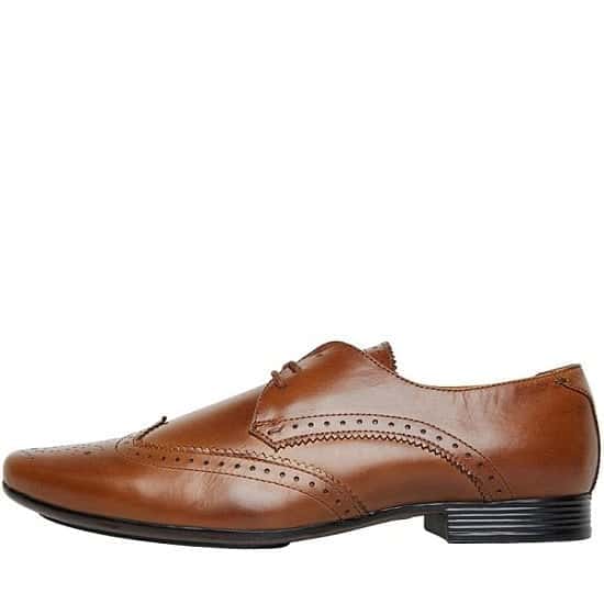 SALE, SAVE ON SMART SHOES - Onfire Mens Leather Wing Tipped Brogue Shoes Brown!