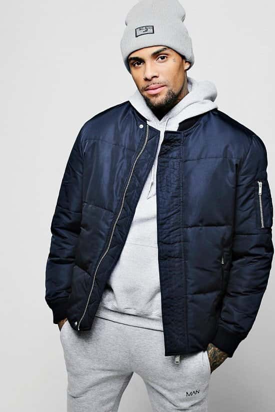 SALE, GET 63% OFF - PUFFER JACKET WITH BOMBER NECK!