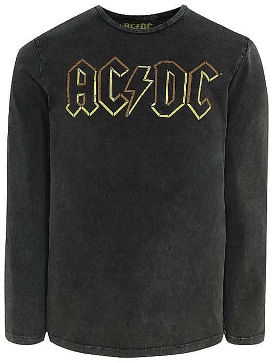 MEN'S SALE - Charcoal AC/DC Long Sleeve Top!