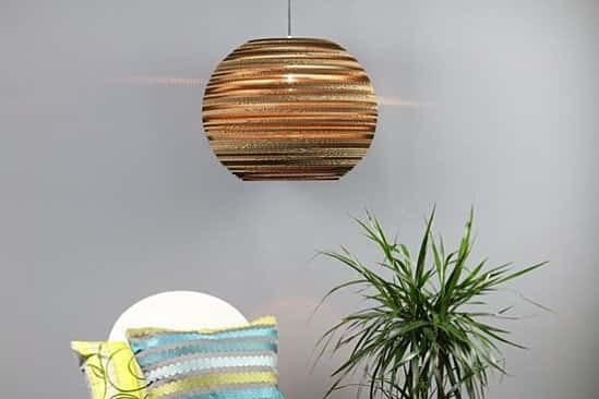 Large sphere lampshade (20") made from recycled cardboard: £225.00!