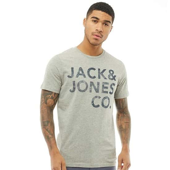 SALE - JACK AND JONES Mens Originals Inner T-Shirt Light Grey Melange!