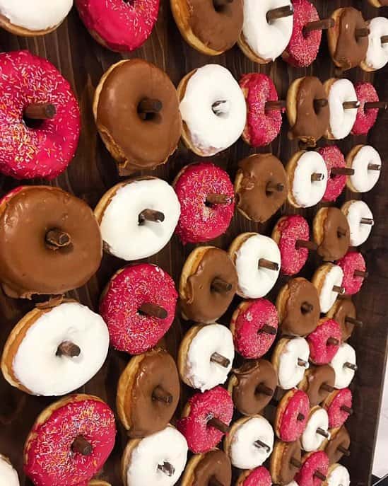 Our doughnut wall is all set up and ready to go