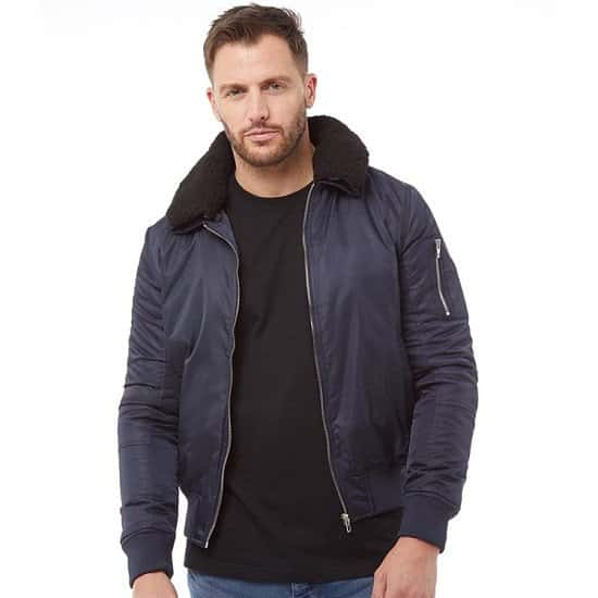 SALE - French Connection Mens MA Sherpa Jacket Marine!