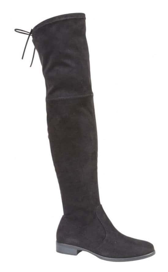 Black Over Knee Flat Boots