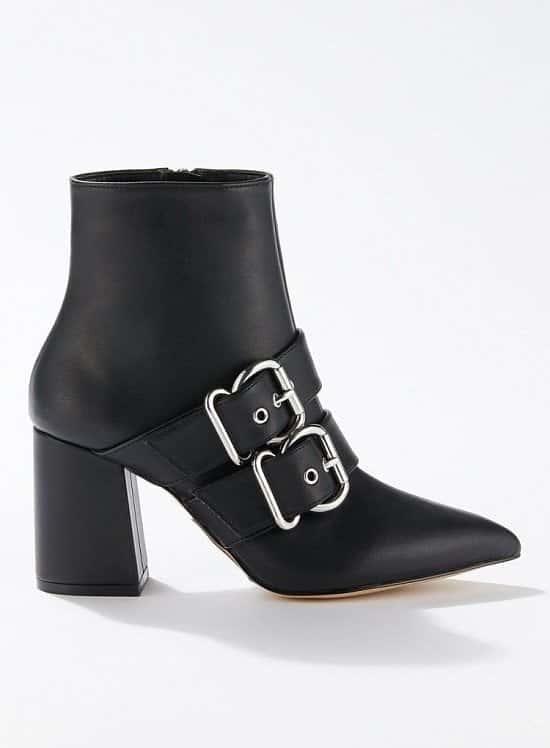 SALE - ANNA Black Buckle Boots