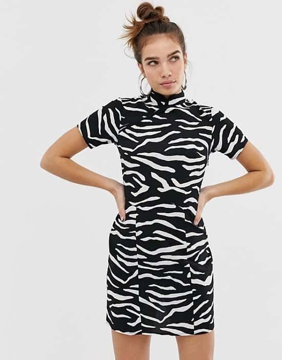 SALE - COLLUSION zebra print mini dress