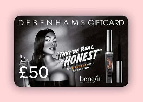 WIN a £50.00 Debenhams Gift Card for Benefit Makeup!