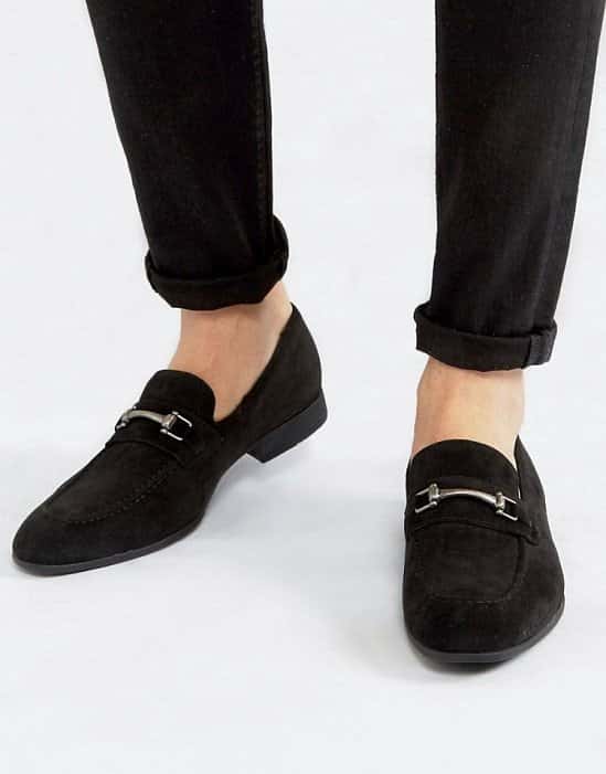 50% off Footwear - Inc. these FAUX SUEDE METAL SNAFFLE LOAFER