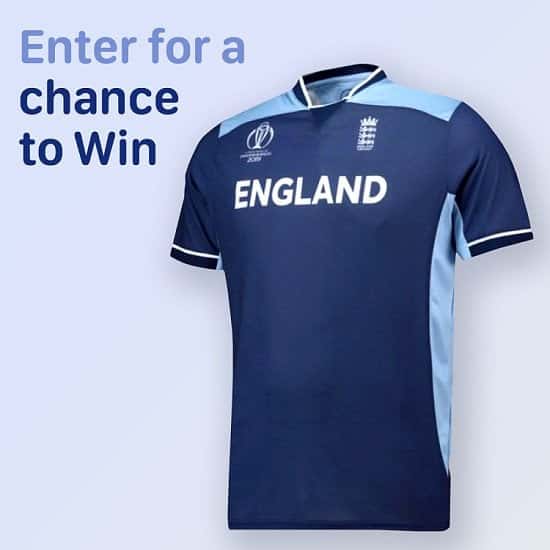 WIN- England Cricket Team Poly T-Shirt - Navy/Blue