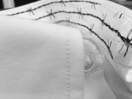 So why did we put a Barbed Wire print in a plain white shirt?