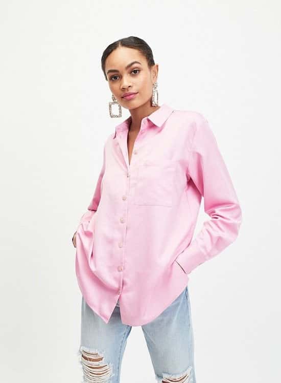 Up to 60% off sale - Pink Satin Shirt