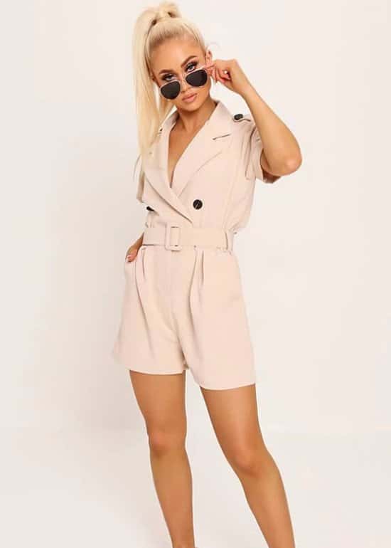 75% off everything - Stone Belted Utility Playsuit