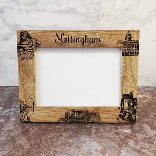 Brand New engraved solid Oak picture frames