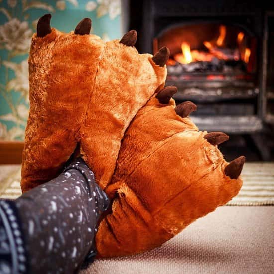 Bear Slippers - One Size - Fits all for adults - 42cm Long RRP £25, Now Only £9.99!