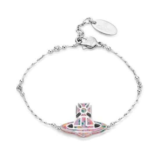 SALE on Vivienne Westwood Silver + Pink Celeste Bracelet!