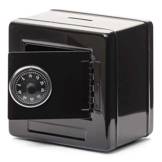 Metal Money Bank in Black - Use your own combination to keep your valuables safe - Only £14!