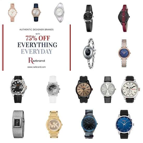 Up to 75% off designer watches!