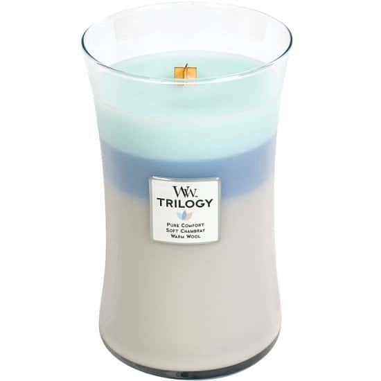WoodWick Candle Sale - WOODWICK WOVEN COMFORTS TRILOGY LARGE JAR CANDLE