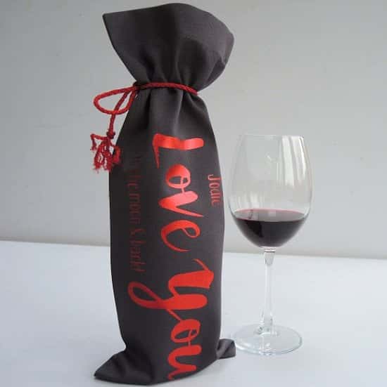 Valentine's Day Gift Ideas - Get the Personalised Moon & Back Bottle Bag for just £9.99