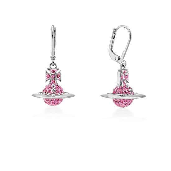 Up to 60% Off on Vivienne Westwood Jewellery - Silver & Pink Earrings!
