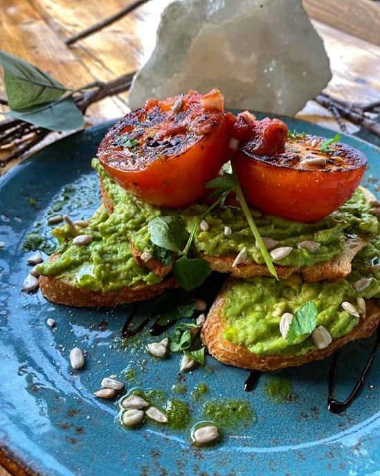 Try our Avocado on Toast served with Roasted Tomato & Balsamic Glaze!