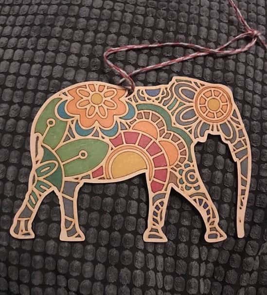 MDF MANDALA ELEPHANT