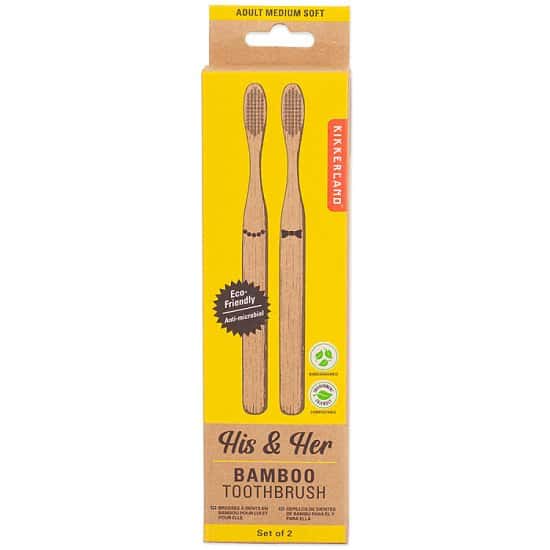 His & Her Eco-friendly Bamboo Toothbrush Set: £6.95!