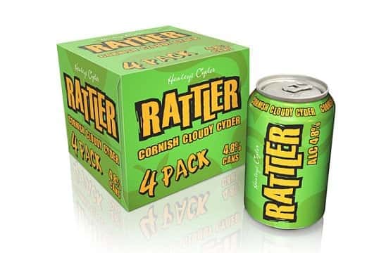 CORNISH RATTLER CYDER CANS: £6.25 Pack - 4x330ml 4.8% abv