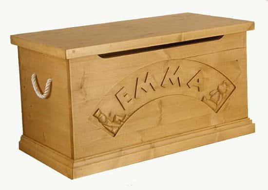 Hibba Classic solid pine personalised toy box
