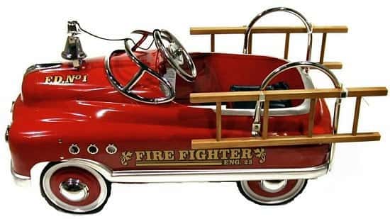 Comet red fire fighter pedal car