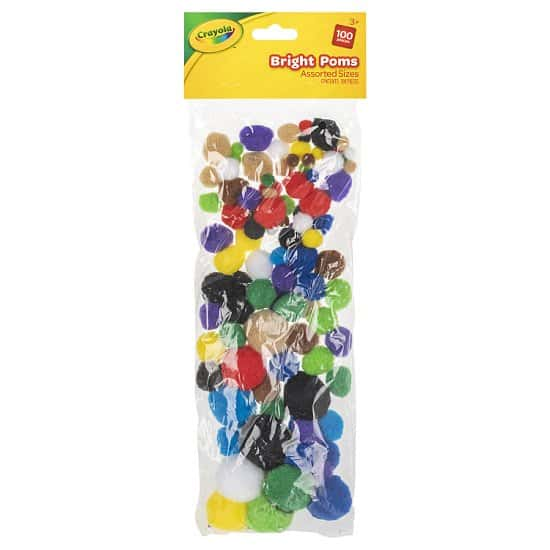 Crayola Assorted Bright Poms - 100 by Crayola: £1.99!