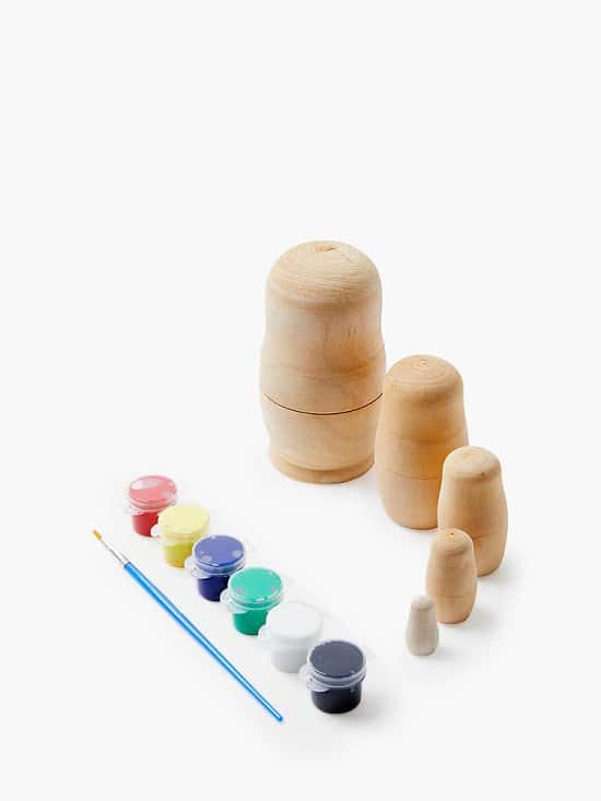 PERFECT FOR KIDS- Paint Your Own Russian Doll Set