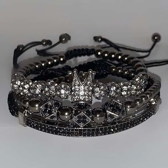 Luxury Black Bracelets Set | Luxury Jewellery | Mansfield UK