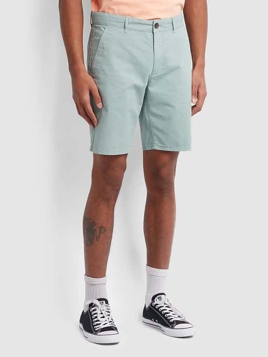 NEW IN -  Hawk Dyed Twill Chino Shorts In Green Mist Regular: £50.00!