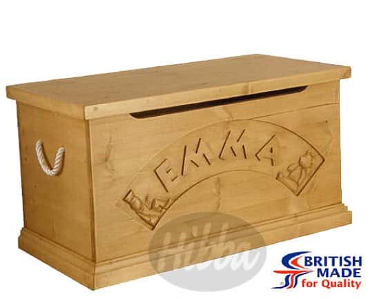 Solid Pine Personalised Toy Box – as gifted to HRH Prince George