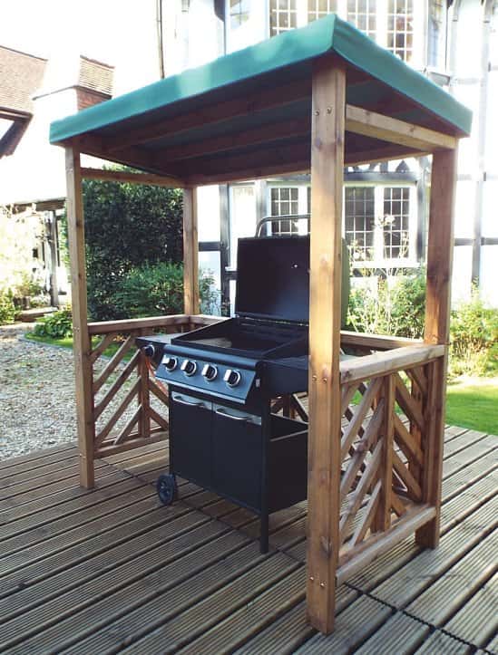 Dorchester Garden BBQ Shelter Green Roof Cover – HB137G
