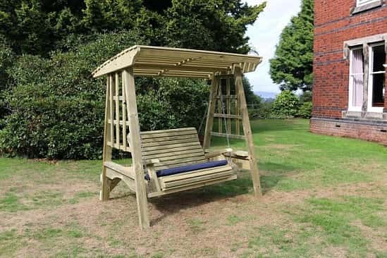 Cottage Garden Woooden Swing 3 Seater (SW104)