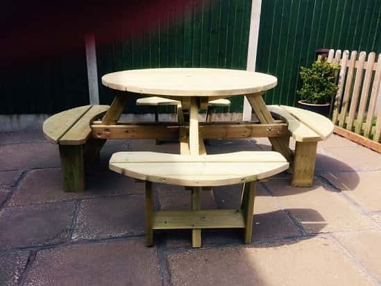 Westwood Round Picnic Table 8 Seater – PT105