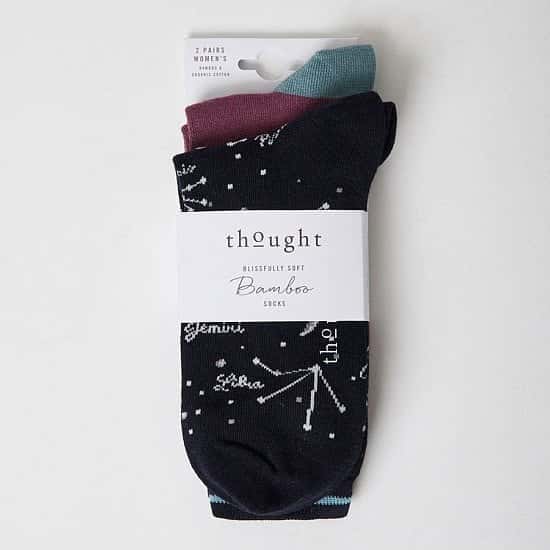 Send organic and sustainable gifts - ASTROLOGY BAMBOO SOCK PACK, £12.95