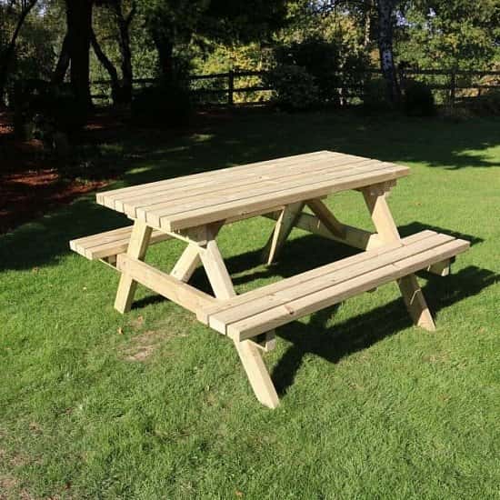 Deluxe Picnic Table 6ft Length 8 Seater – PT104