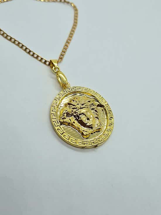 Gold Plated 24k Medusa Necklace | Chain