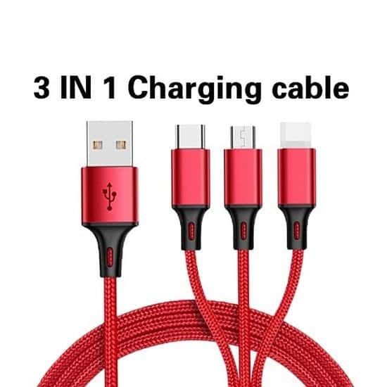 3 IN 1 TYPE C MICRO USB MULTI CHARGER