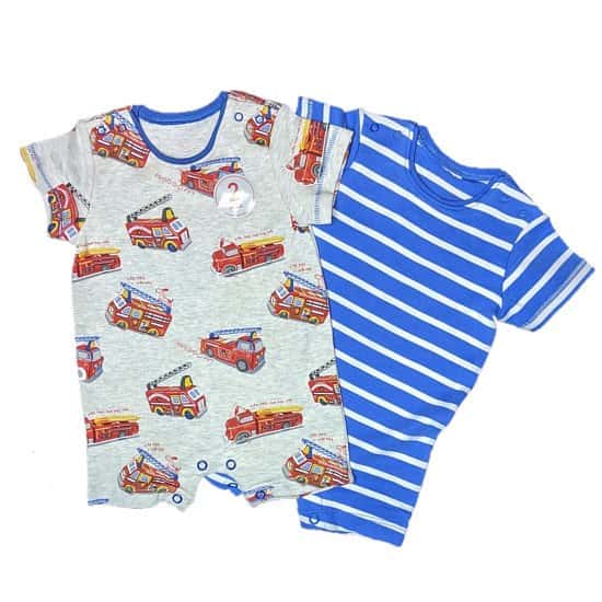 Baby Boys 2 Pack Summer Rompers
