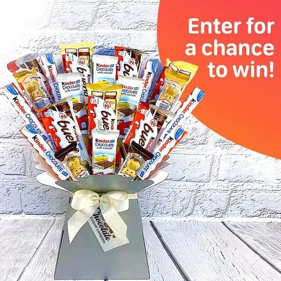WIN the Kinder Chocolate Bouquet containing a whopping 21 bars of Kinder chocolate!