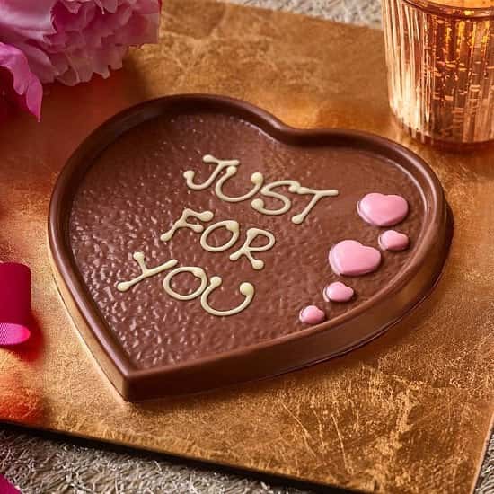 3 FOR £20.00 - Chocolate Heart Plaque (100g): £8.00!