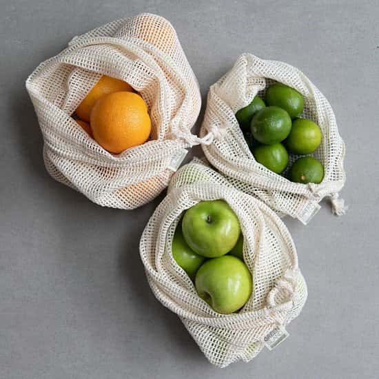 In celebration of Plastic Free July - COTTON MESH PRODUCE BAGS (SET OF 3)!